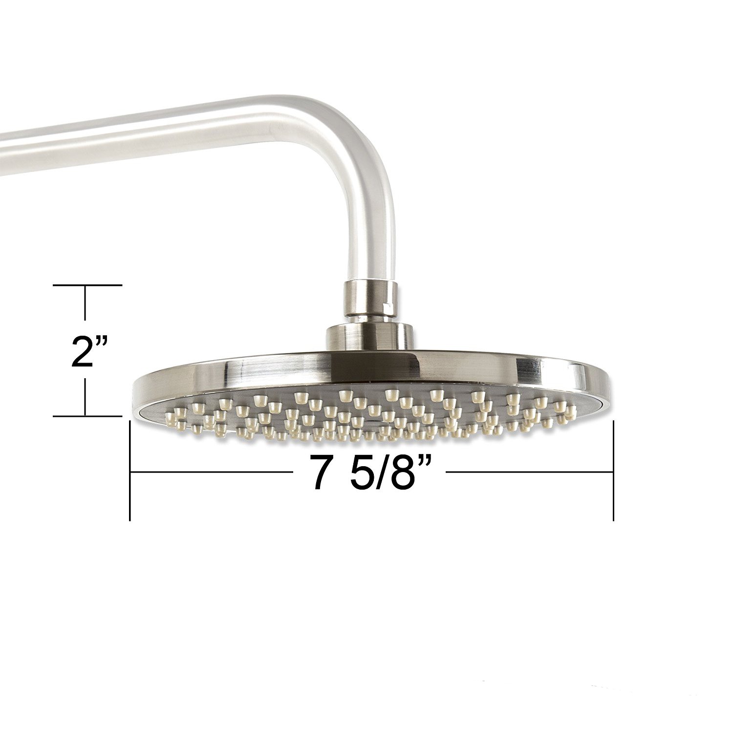 On Tunas 7.5" Rainfall Shower Head with 13" Shower Arm| Fontana Showers